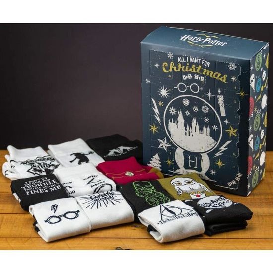 Calendrier De L'Avent Chaussettes Poudlard 2020 Unisexe Calendrier de l