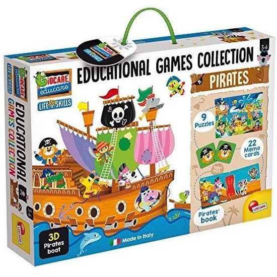 Jeu éducatif pour enfants à partir de 3 ans Montessori Collection de jeux éducatifs Bateau des pirates Lisciani EX72743