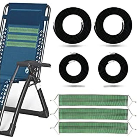Kit De 4 élastiques De Rechange Pour Transat Lafuma - 2 Longs (2.25m) Et 2 Courts (1.5m) - 9