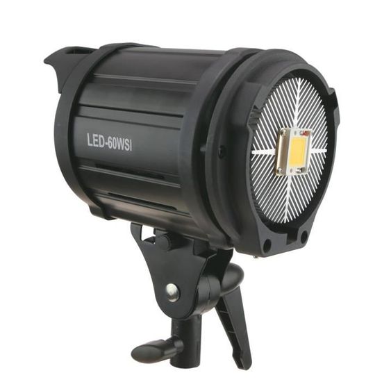 Andoer LM60W Lumière LED Vidéo 60W 5600K - Studio Portable Avec Télécommande Et Support Bowens