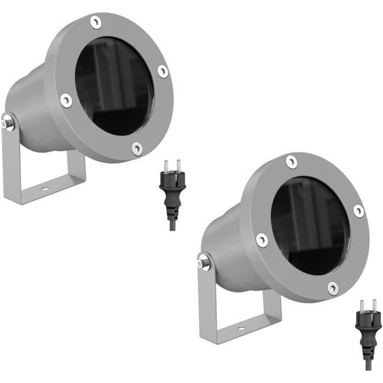 2 Faretti Da Esterno DUK IP65 - Orientabile, Con Spina, Grigio, Per Giardino E Percorsi - Foto 4