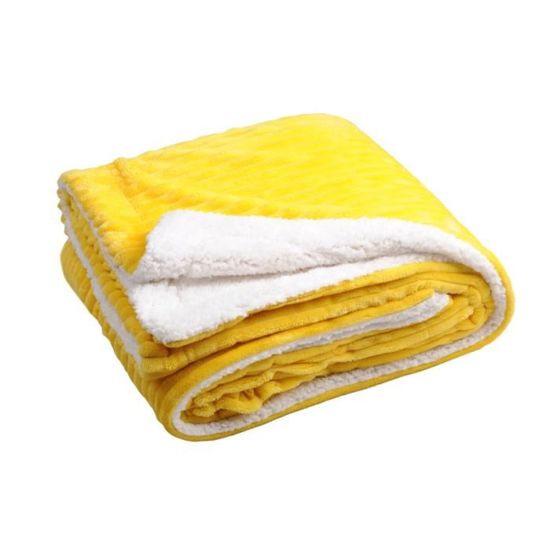 Plaid Polaire Popy Jaune