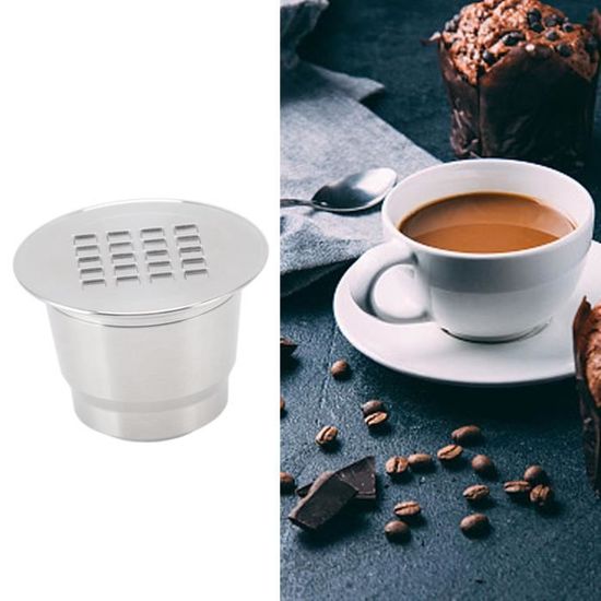 Capsules Café Réutilisables Acier Inoxydable - Lot De 3 Avec Cuillère Et Brosse