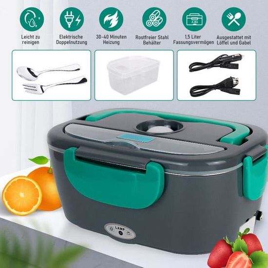 Tupperware Chauffant Lunch Box Électrique 75W Pour Voiture Camion Bureau École - Gamelle Lunch Box électrique 1.8L