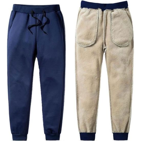 Pantalon De Jogging Bleu En Polaire Homme