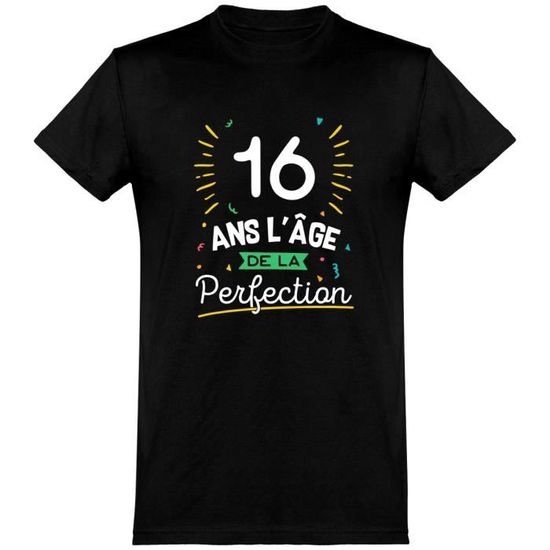 16 Ans La Perfection T Shirt Humour Anniversaire Cadeau Imprime En France Black Achat Vente T Shirt Soldes Sur Cdiscount Des Le Janvier Cdiscount 16 Ans La Perfection T Shirt Humour Anniversaire Cadeau Imprime En France Black Achat Vente T Shirt Soldes Sur Cdiscount Des Le Janvier Cdiscount