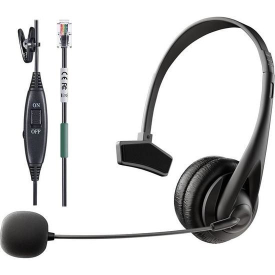 Cordon Téléphonique Spiralé RJ9 4P4C 2 Mètres - Câble Flexible Anti-enchevêtrement Pour Téléphone Fixe Bureau Et Maison