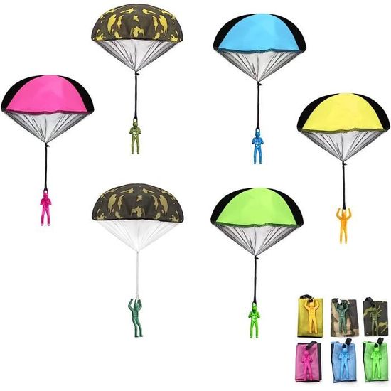 8 Parachutes Jouets Camo Pour Enfants - Jeu D'extérieur Amusant à Lancer - BESTonZON