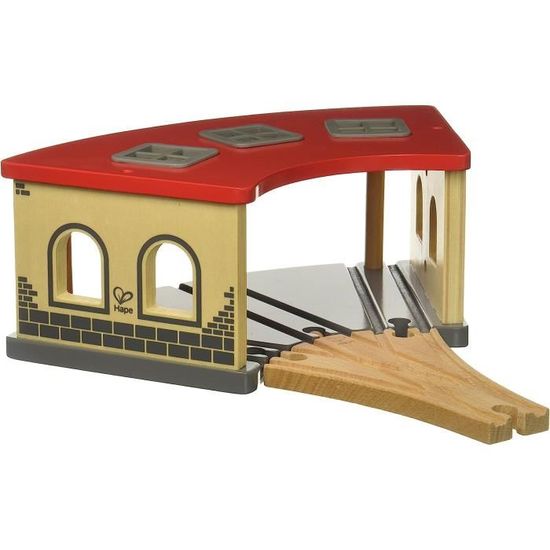 Grande Grue à Perche Hape - Circuit Train Bois Magnétique Avec Camion - Jeu Éducatif Dès 3 Ans