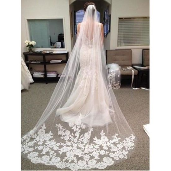 Blanc Ivoire Bords En Dentelle Longueur Du Voile De Mariee Mariage Avec Peigne Achat Vente Barrette Chouchou Blanc Ivoire Bords En Dente Cdiscount