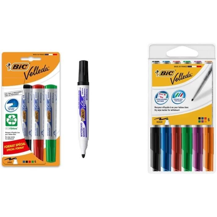 Velleda 1701 ECOlutions Feutres pour Tableau Blanc Effaçables à Sec