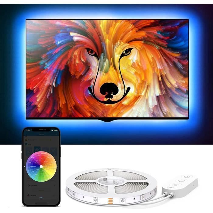 Govee Ruban LED TV 2m RGB USB avec App Bande Lumineuse Rétroéclairage TV  Multicouleur Multi DIY Couleurs pour 40-60in HDTV Moniteu - Cdiscount Maison