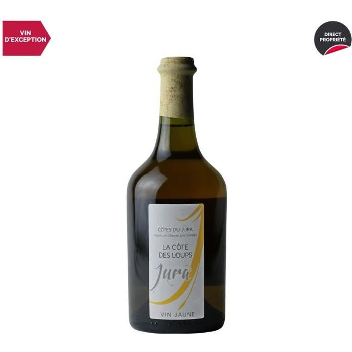 Côtes du Jura Vin Jaune Blanc 2011 - 62cl - La Côte des Loups - Vin AOC Blanc du Jura - Cépage Savagnin