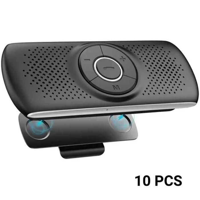 Kit Mains Libres Voiture Haut-Parleur Bluetooth 5.0 avec Clip Micro Intégré, Reconnexion Automatique, iOS Siri&Assistant Google