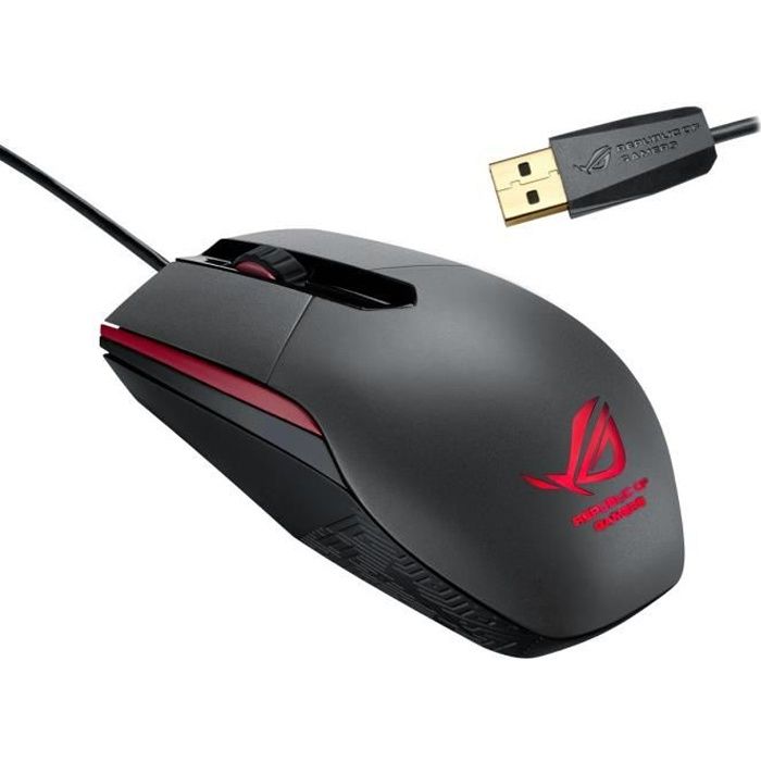ASUS Souris Gamer ROG SICA - Filaire - Optique - 3 boutons - 5000 DPI - PC