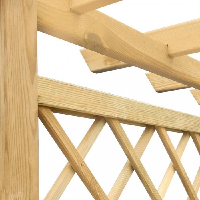 Arches, treillages, tonnelles et pergolas de jardin Jardiniere pergola en bois 162 x 56 x 204 cm