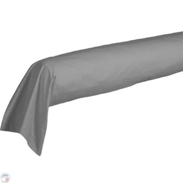 Taie de traversin XXL 200 cm gris clair