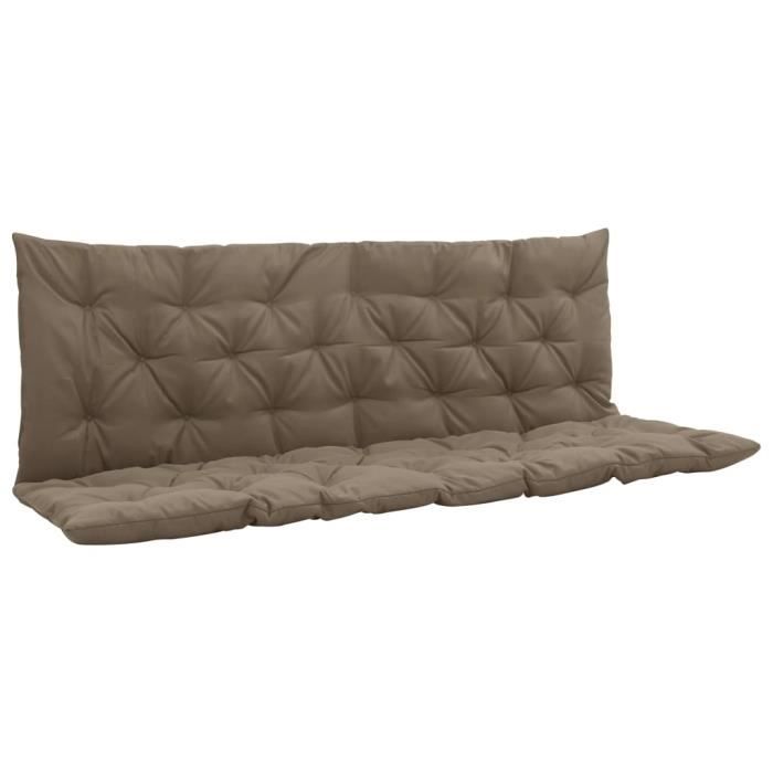 ❤Moderne Coussin pour balancelle - Décor - Coussin D'extérieur Coussin de Chaise Taupe 150 cm Tissu ��22897