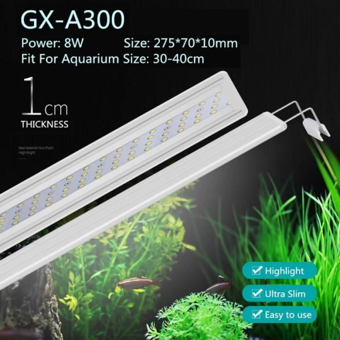 Eclairage,Aquarium lampe d'éclairage LED plante aquatique Aquarium LED lumière Tube d'aquarium lumière étanche plantes - Type 8w