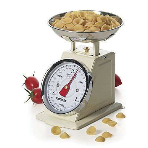 Molecuisine 39984 - ELECTROMENAGER - ASPIRATEUR ROBOT - excèlsa Vintage Crème Balance de cuisine 3kg/10g