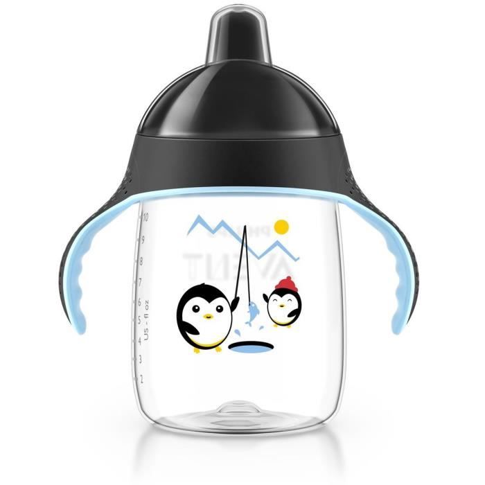 PHILIPS AVENT SCF755/03 Tasse à Bec 340 ml - 18m+ - Noir pingouin