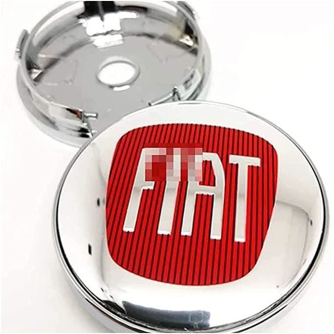 4 pièces car cache-moyeux capuchons de centre, pour fiat 500 500l 500x 124 bravo freemont panda punto 60mm jante centre demblème a