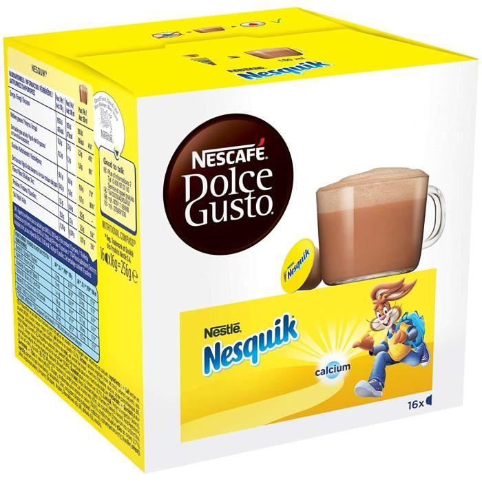 Nescafé Dolce Gusto Nesquik - Chocolat - 96 Capsules (Pack de 6 boîtes x 16)