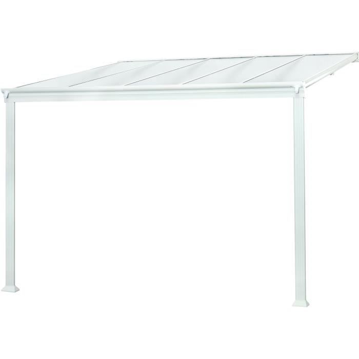 Pergola CIELO 3x3m en polycarbonate - BLANC