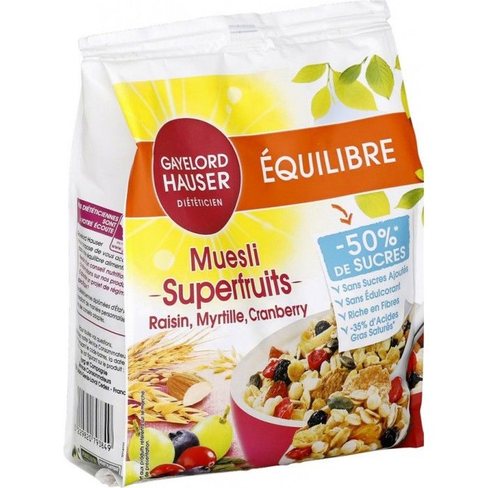 GAYELORD HAUSER Muesli superfruits sans sucres ajoutés 350 g