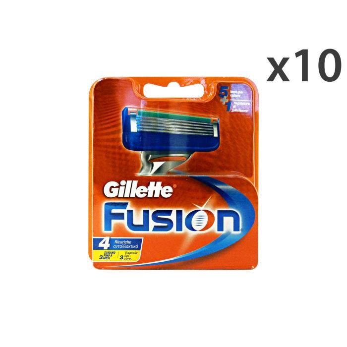 GILLETTE Set Seulement 10 X 4 Fusion Recharger Pièces Produits De Rasage