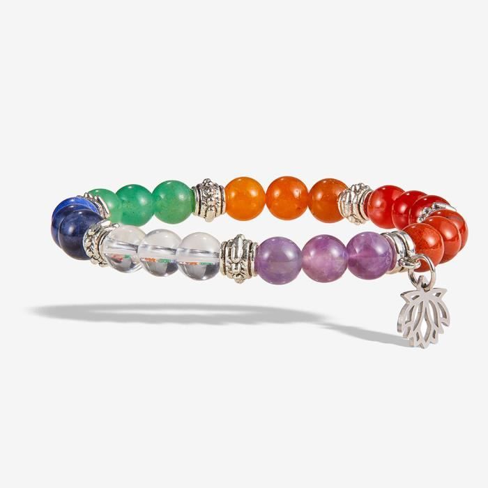 Chakra Naturelles Bracelet Perles Pierre Précieuse Reiki Elastique Extensible Tibétain Bouddhiste