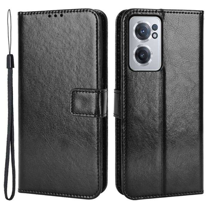 Housse pour OnePlus Nord CE 2 5G - etui coque pochette portefeuille + verre trempe - NOIR