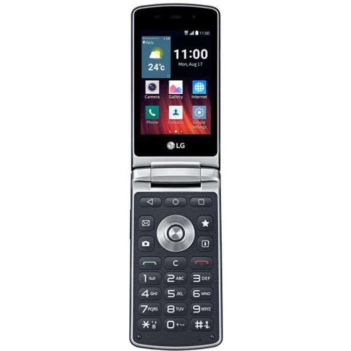Lg Wine Smart H410 Android H410 5.1.1.1 Téléphone Mobile Pliable Bleu Noir - Bon état White Box