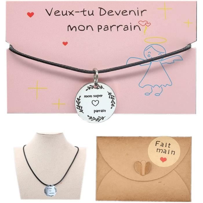 Bracelet Parrain,Cadeau pour Demande Parrain,Veux-tu Devenir Mon Parrain?Annonce Naissance,Future Marraine,Surprise Demande Marraine