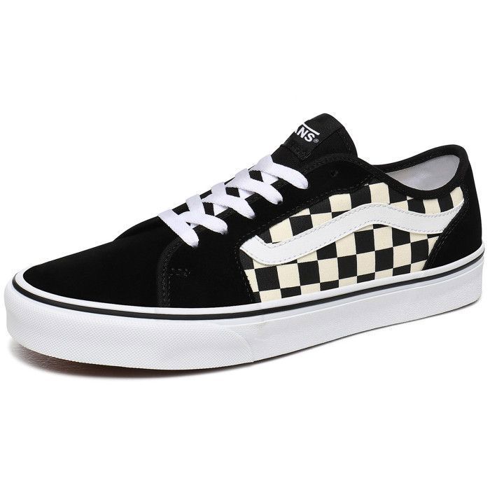Vans Filmore Decon - Basket en toile à damier, Noir, Homme
