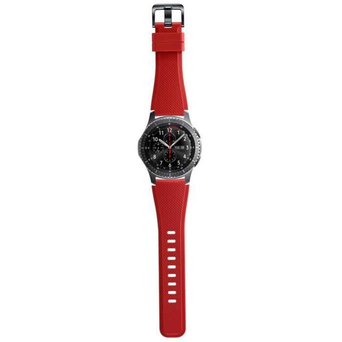Samsung bracelet silicone Gear S3 Rouge