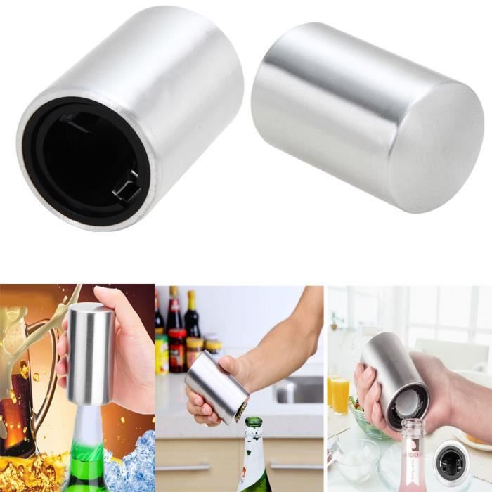 Ouvre Bouteille Bière Décapsuleur Acier Inox Automatique Serveur Opener Cuisine