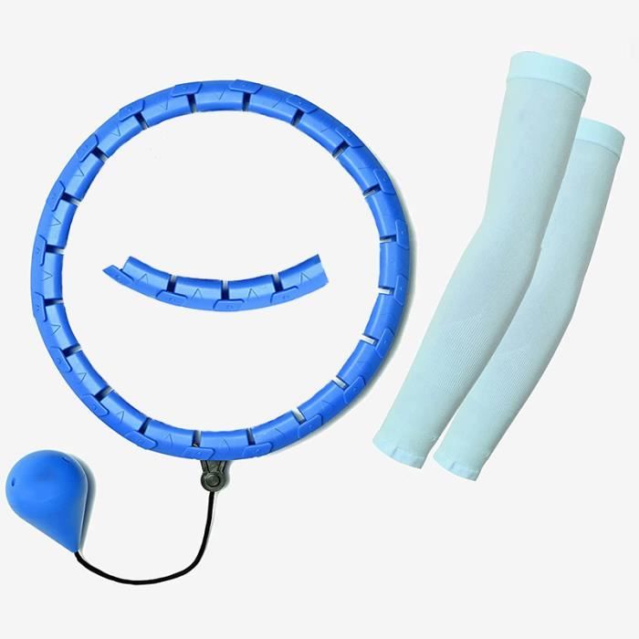 Cerceau Hula Hoop Fitness JLoibao 24 Noeuds Amovibles - Taille Réglable 74 à 120 Cm