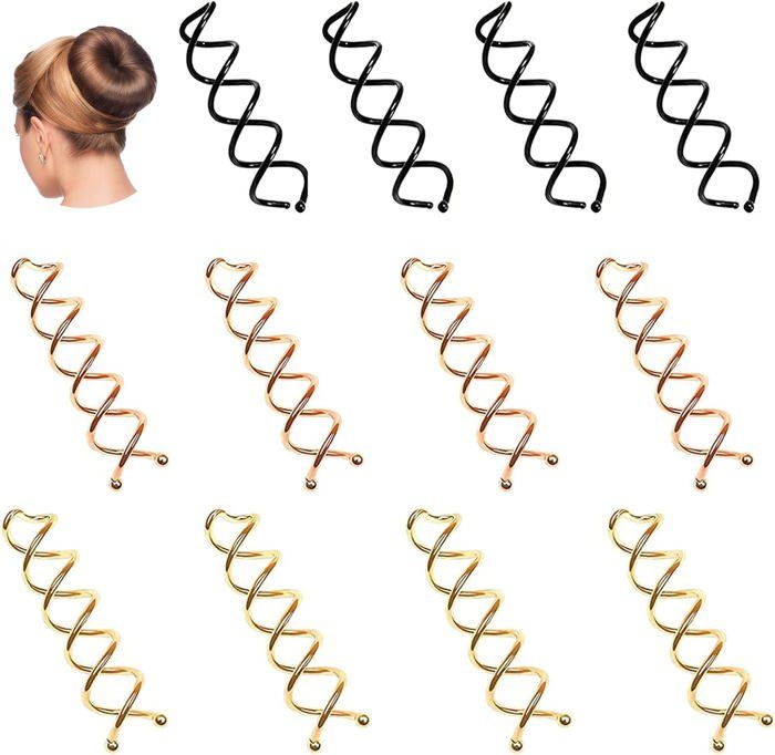 36 Mini épingles à Cheveux En Spirale Avec Strass - Accessoire Coiffure Pour Mariage, Soirée, Femme Et Fille - 7