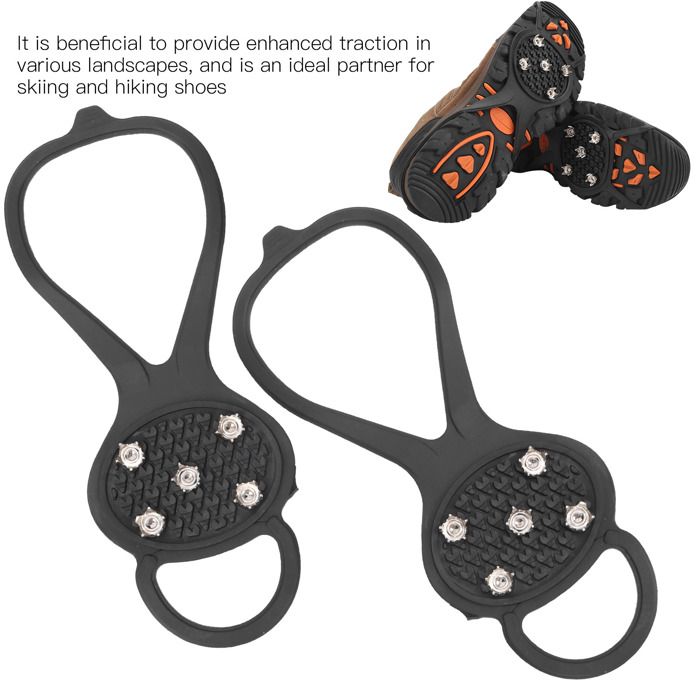 Crampons antidérapants 10 dents, crampons neige antidérapants, acier