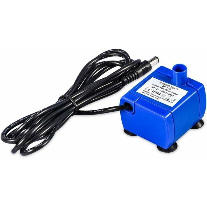 Comparer les prix de Pompe à Eau Submersible 12V 1.6L pour Fontaine à Chat - Silencieuse avec Câble 1.8m (Certifié IP68)