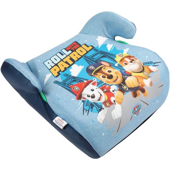 Tataway Siège auto rehausseur Paw Patrol i-Size ECE R129 pour enfants 125-150 cm graphismes Chase Rubble et Marshall fond bleu