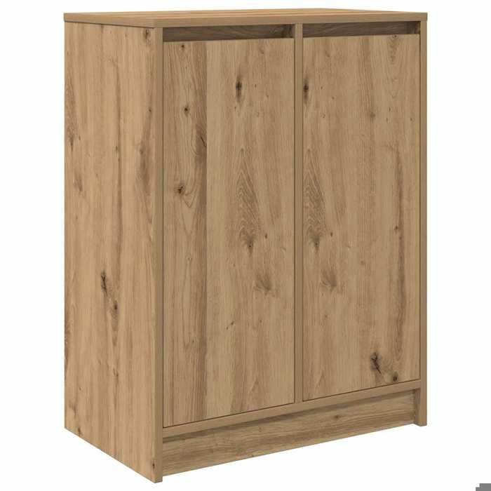 Bonne qualité - Meuble à chaussures - BONNIE - Commode à chaussures chêne artisanal 57x34x76cm bois ingénierie - Meuble dentrée