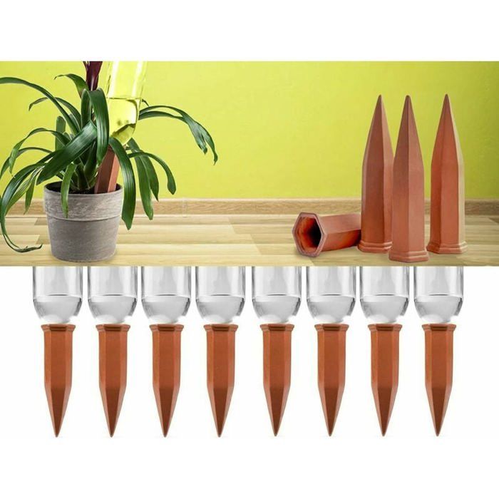 Kit Irrigation Goutte à Goutte Automatique 4 Pièces - Céramique, Pour Plantes D'intérieur Et Extérieur - 9