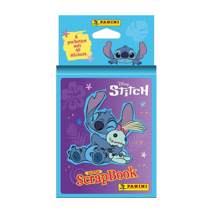 Panini Stitch 2 Mon Super Scrapbook Blister – 8 Pochettes (40 Stickers) – Album Interactif