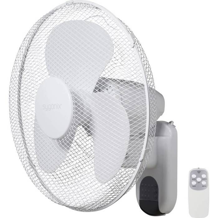 Ventilateur mural - SYGONIX - SY-6661432 - 45 W - 40 cm - Blanc - Sygonix