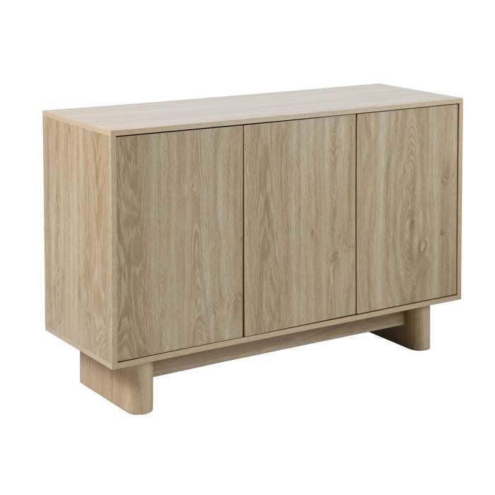 Buffet 3 portes 120 cm scandinave bois clair Bowy - Oviala