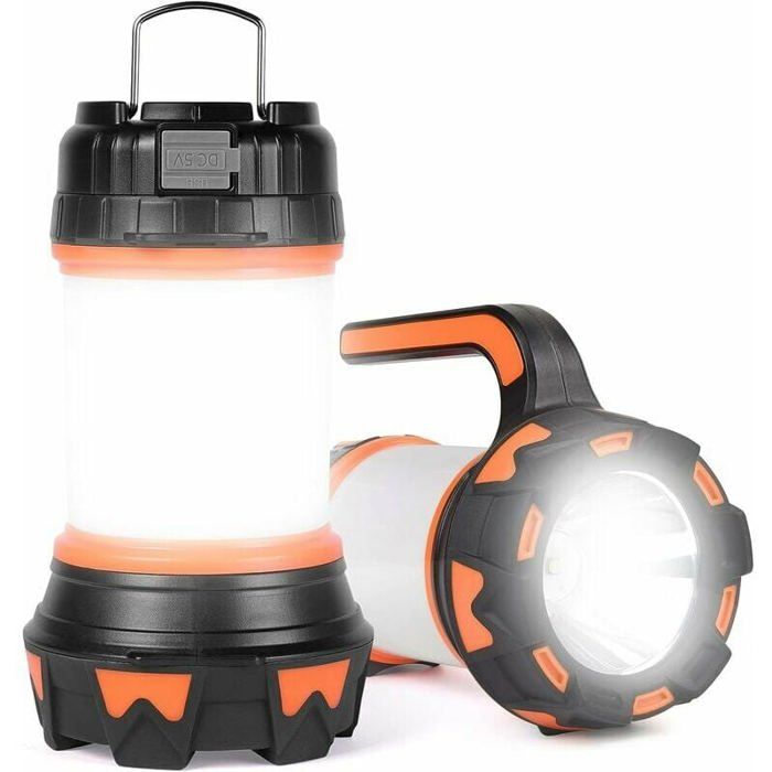 Lanterne LED rechargeable Lampe de camping 1000 lumens 4000mAh 360° Spot LED rechargeable portable Super puissant 6 modes de lu