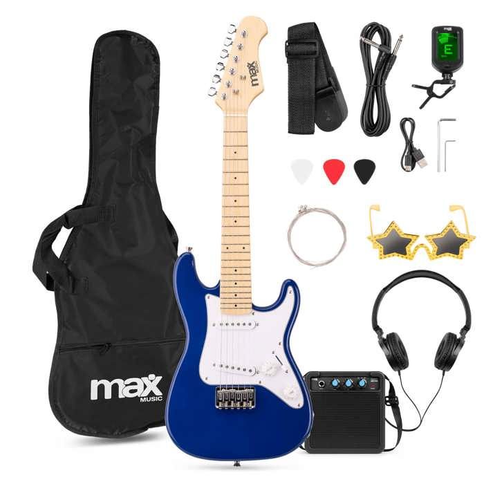 MAX GigKit Junior : La Meilleure Guitare Électrique pour Enfant avec Ampli et Accessoires – Apprendre en S’Amusant !