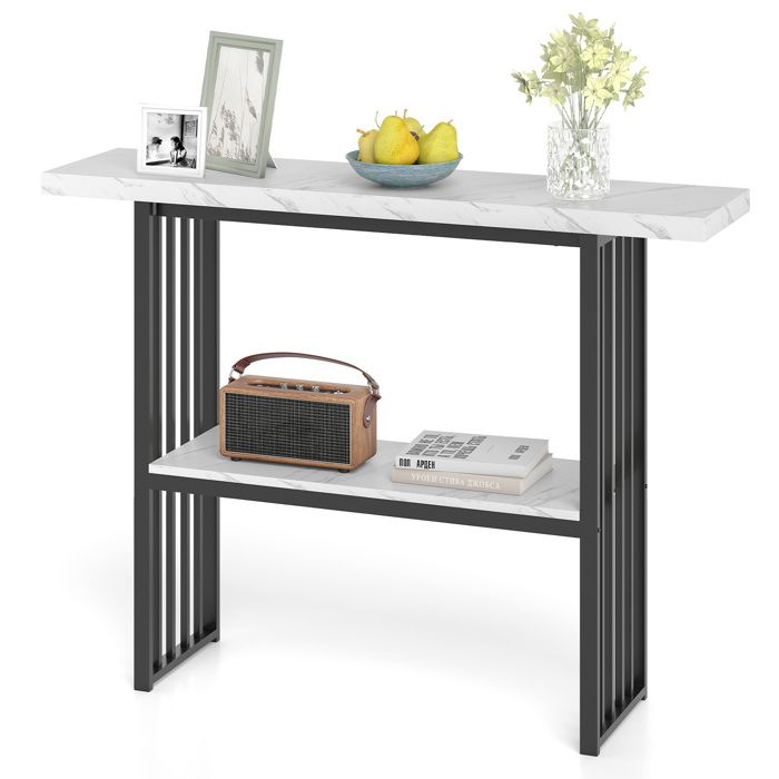 Table Basse En Bois à 2 Niveaux Avec Etagère Ouverte Style Moderne Pour